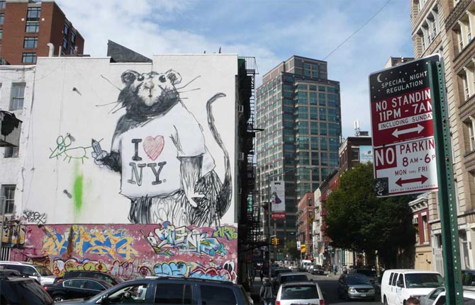 Rata de banksy en new york